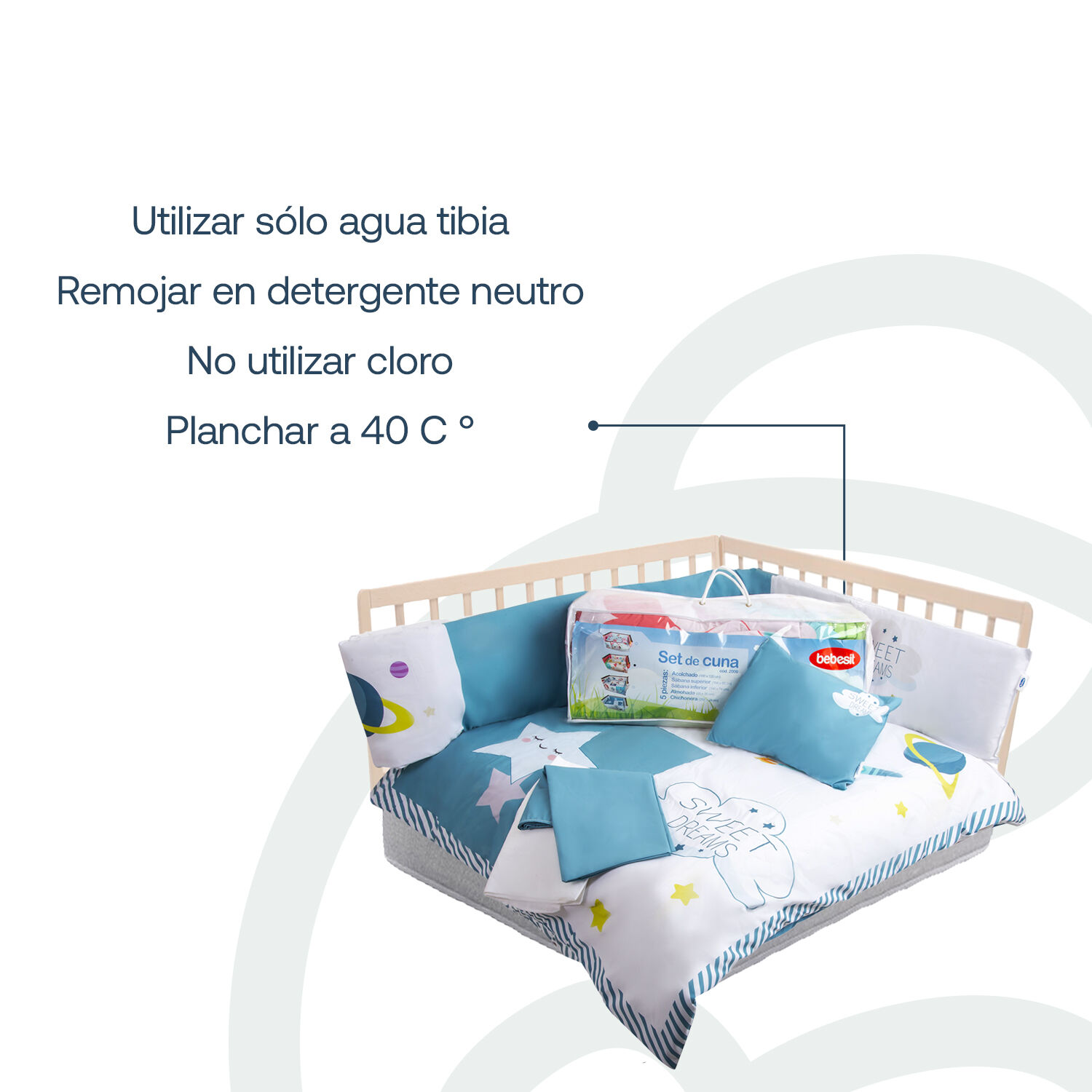 Set De Cuna Espacial 5 Piezas Bebesit image number 5.0
