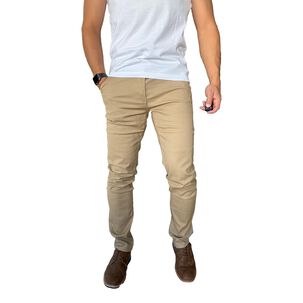 Pantal&oacute;n Tela Elasticado Hombre Casual Caqui