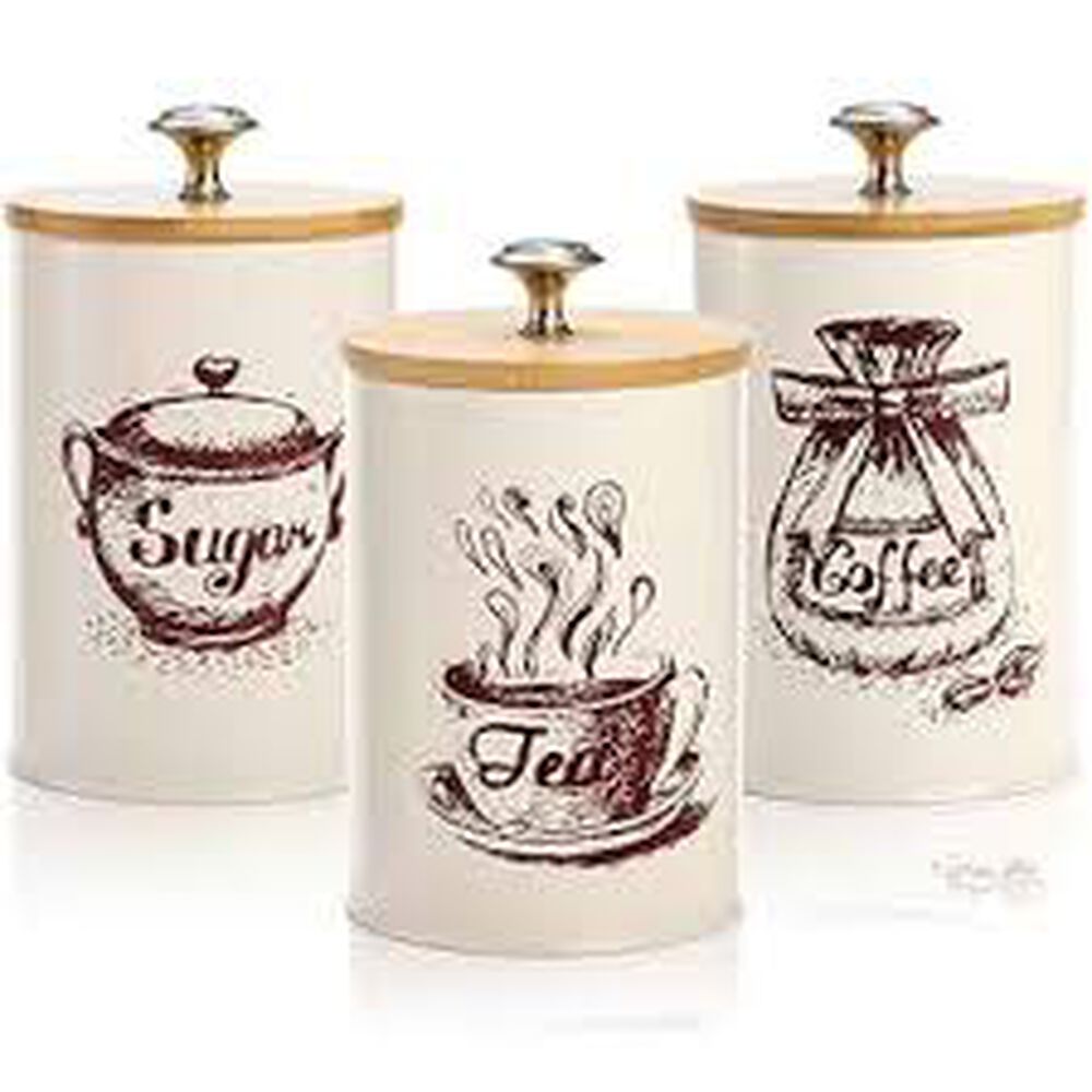 Set De 3 Canister De Cocina - Dise&ntilde;o Dibujo image number 4.0
