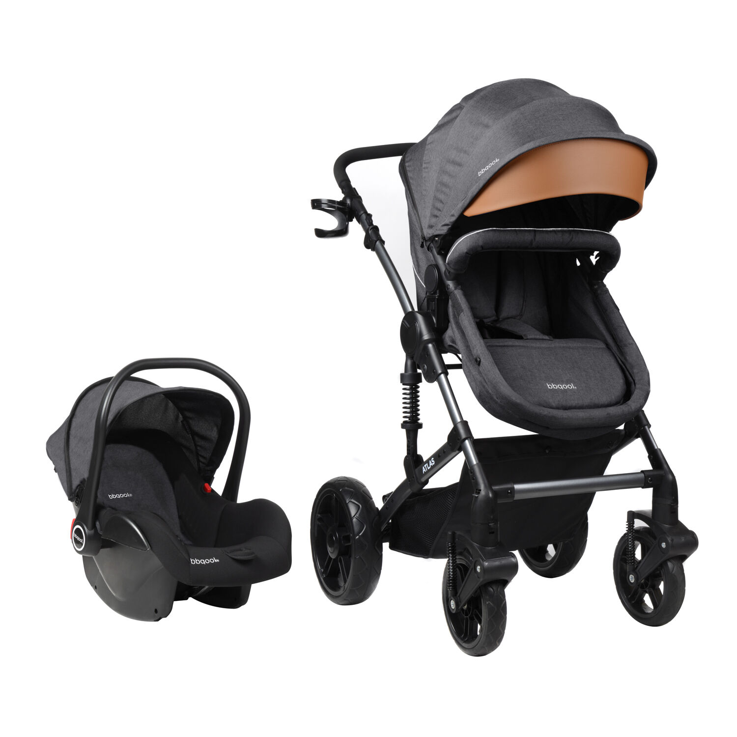 Coche Travel System Atlas Gris image number 2.0