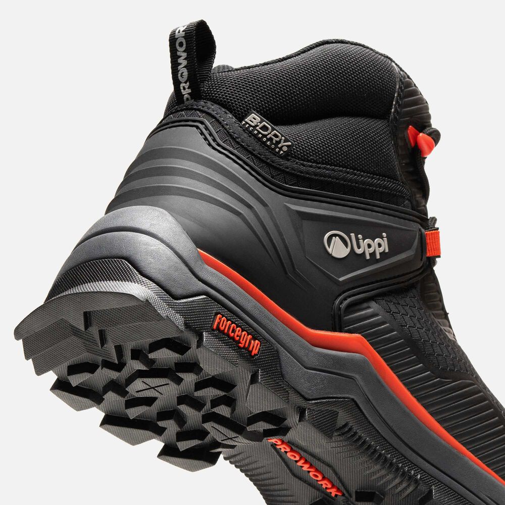 Zapato Seguridad Lippi Pro Work Hombre Stratos Mid Rojo image number 3.0
