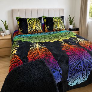 Cubrecama 2 Plazas Polar Con Chiporro Plumas Bohemia - 230x250 Cm