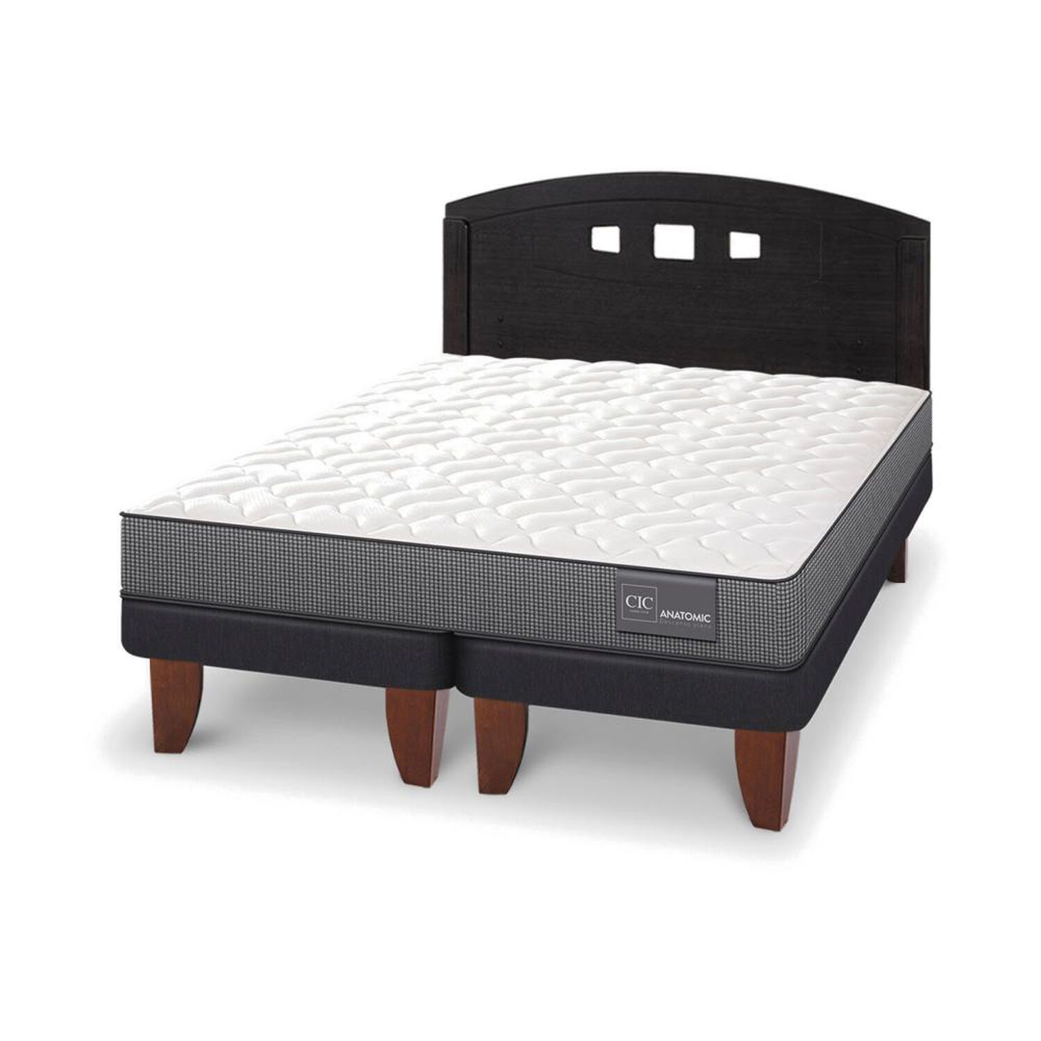 Cama Europea Cic Anatomic / 2 Plazas / Base Dividida + Respaldo image number 3.0