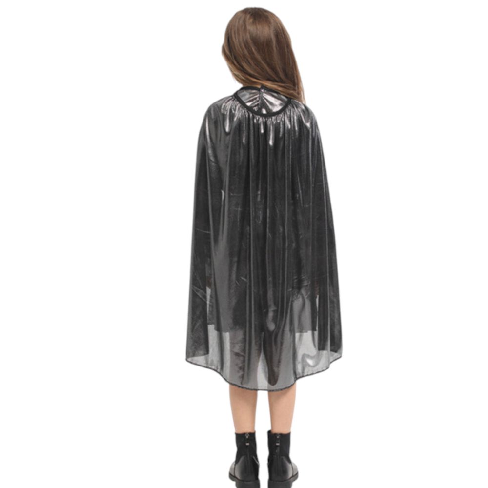 Disfraz Medieval De Guerrera Para Niña Chile - Traje Plateado Con Capa Ideal Para Fiesta Y Halloween Nacional image number 5.0