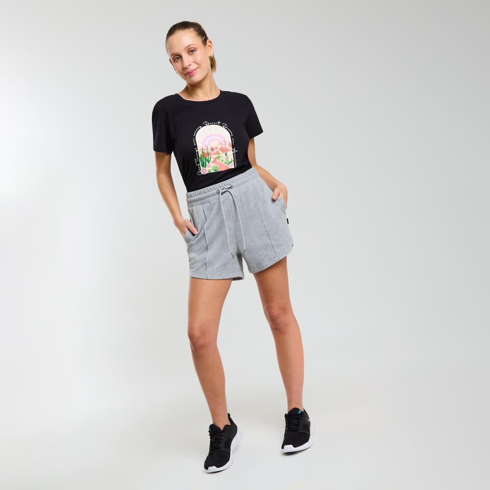 Short Deportivo Liso Tiro Medio Regular Mujer Wetland image number 1.0