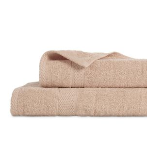 Set 2 Toallas Colorix 380 Grs Caja / Taupe Plumetti
