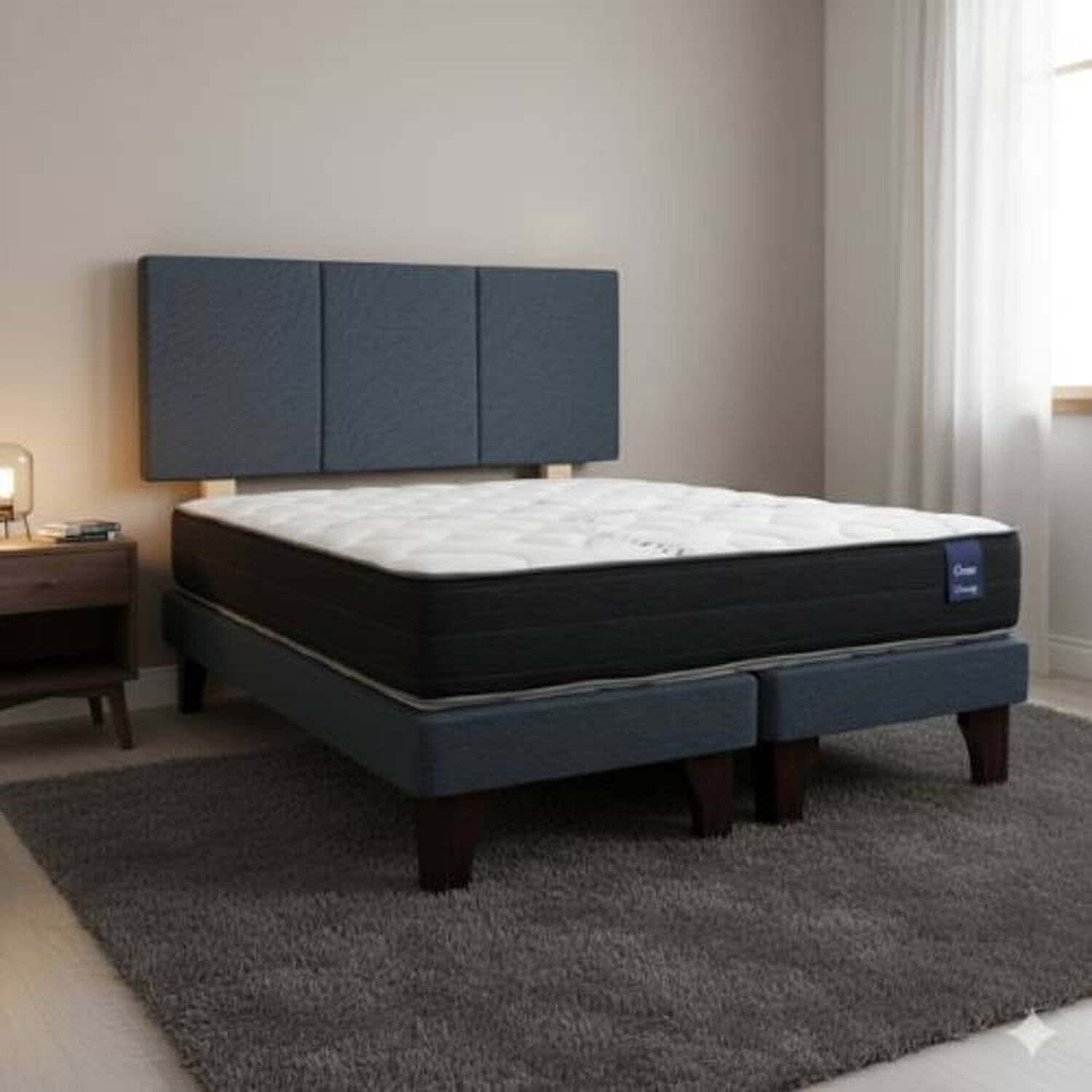 Cama Europea 2 Plazas 190 Respaldo Everest image number 0.0
