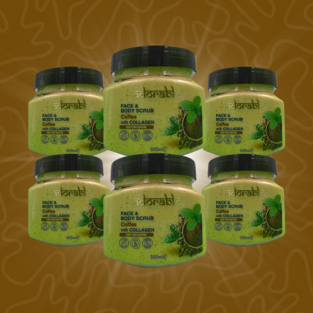 Pack Adorable 6 Exfoliantes Café & Colágeno 300 Ml image number 2.0