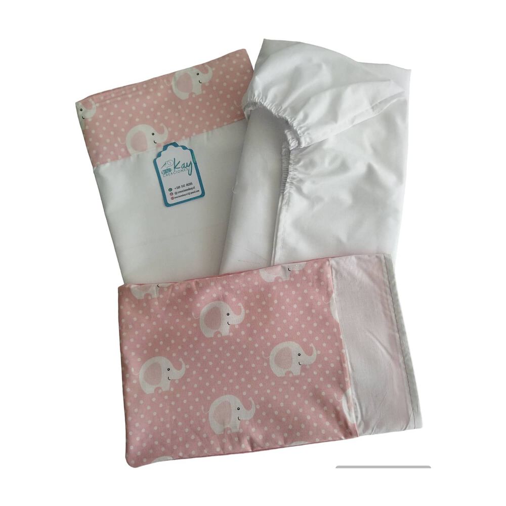 Pack De 2juego De Sabana Cuna Colecho Bebe Medida Personalizada 100x70 image number 0.0