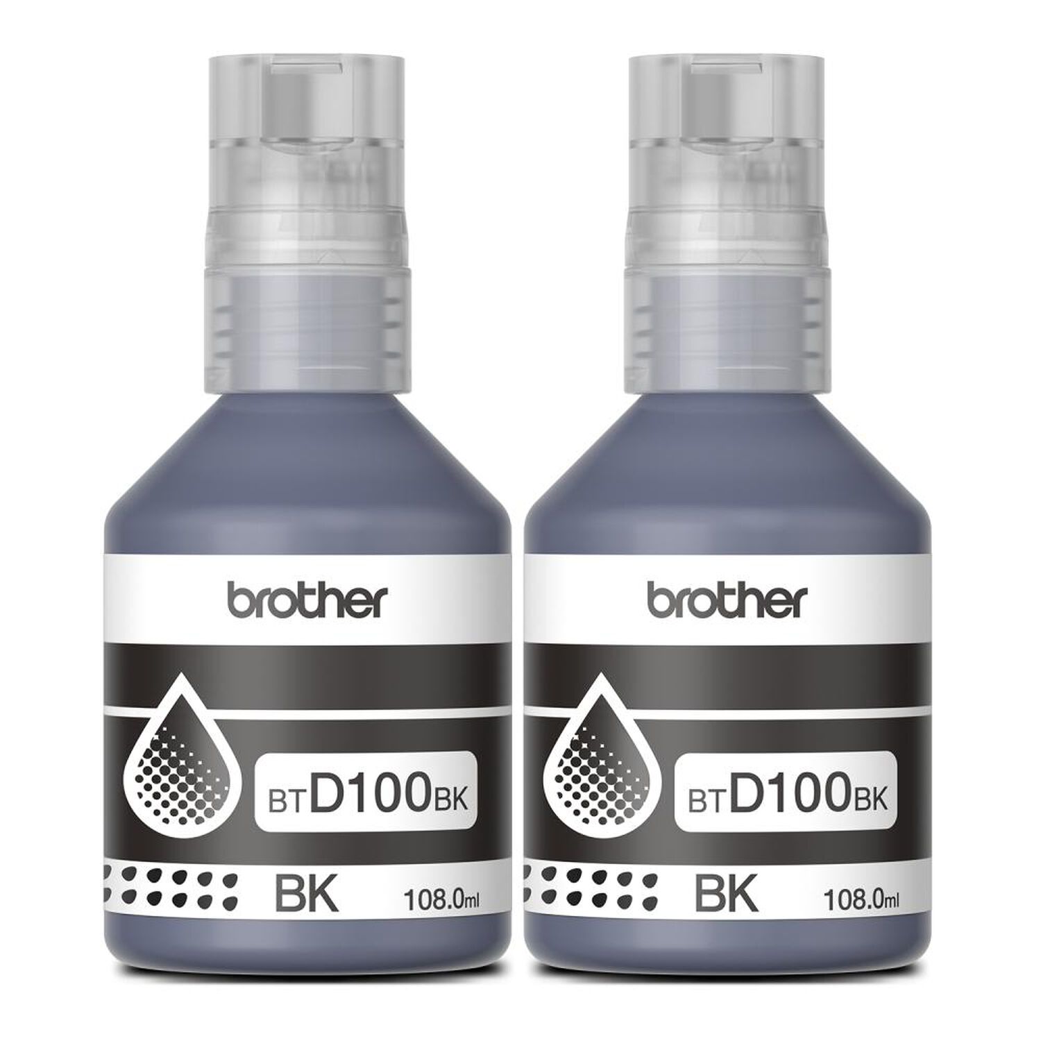 Pack Tinta Negra Brother BTD100BK 2PK Black image number 1.0