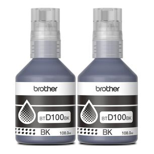 Pack Tinta Negra Brother BTD100BK 2PK Black
