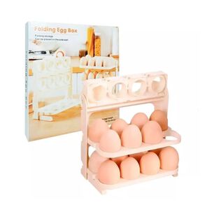 Organizador Porta Huevos Plegable 3 Niveles Soporte Cocina