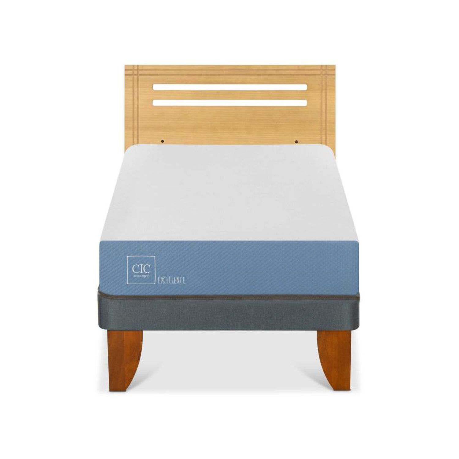 Cama Europea Cic Excellence / 1 Plaza / Base Normal + Respaldo image number 0.0