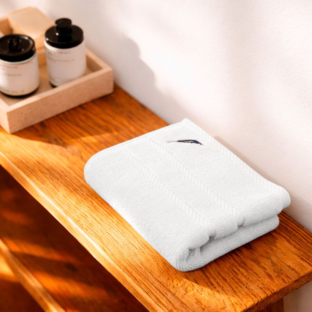 Set 3 Toallas Nautica Signature Cara+mano+cuerpo 100% Algod&oacute;n Alta Calidad Blanco image number 3.0