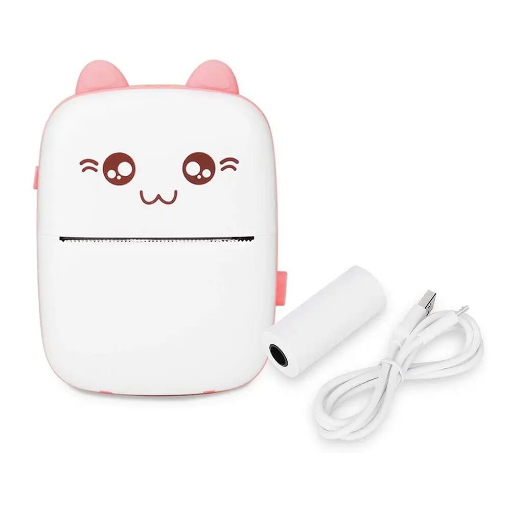 Mini Impresora Térmica Portátil Bluetooth Gatito + 1 Rollo image number 0.0