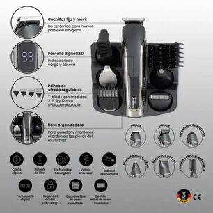 Cortadora De Pelo Siegen Sg-8555 6 Cabezales Recargable