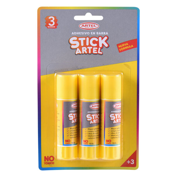 Set 3 Barras De Pegamento Stick 15g Artel