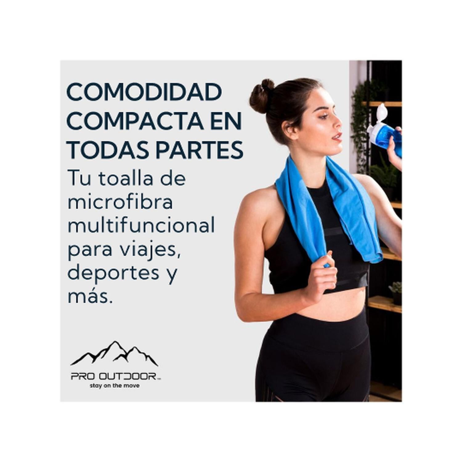 Pack 2 Toallas Microfibra Suede Azul image number 2.0