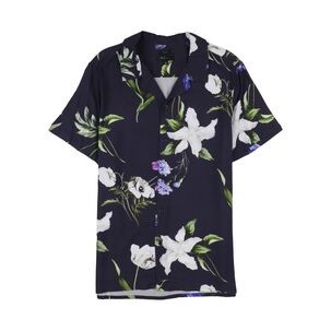 Camisa Slim Fit Manga Corta Hombre Az Black