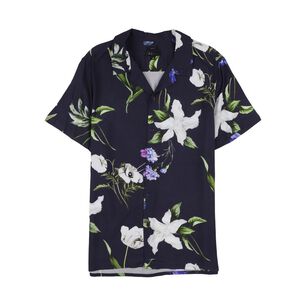 Camisa Slim Fit Manga Corta Hombre Az Black