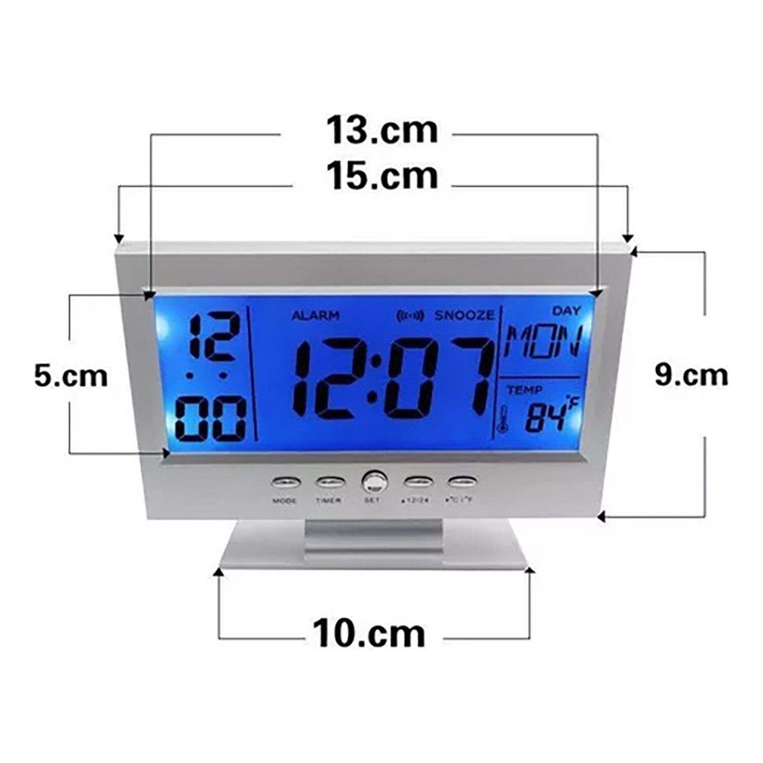 Reloj Despertador Digital Lcd Control Voz Ds-8082 image number 1.0