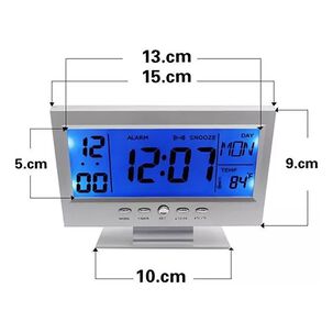 Reloj Despertador Digital Lcd Control Voz Ds-8082