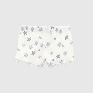 Short Blanco Estrellas Algod&oacute;n Peruano