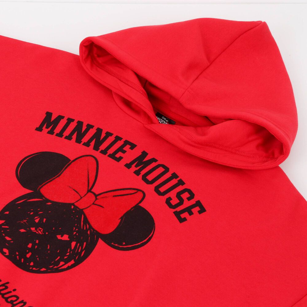 Poler&oacute;n Ni&ntilde;a Hoodie Orejas Minnie Mouse Rojo Disney image number 2.0