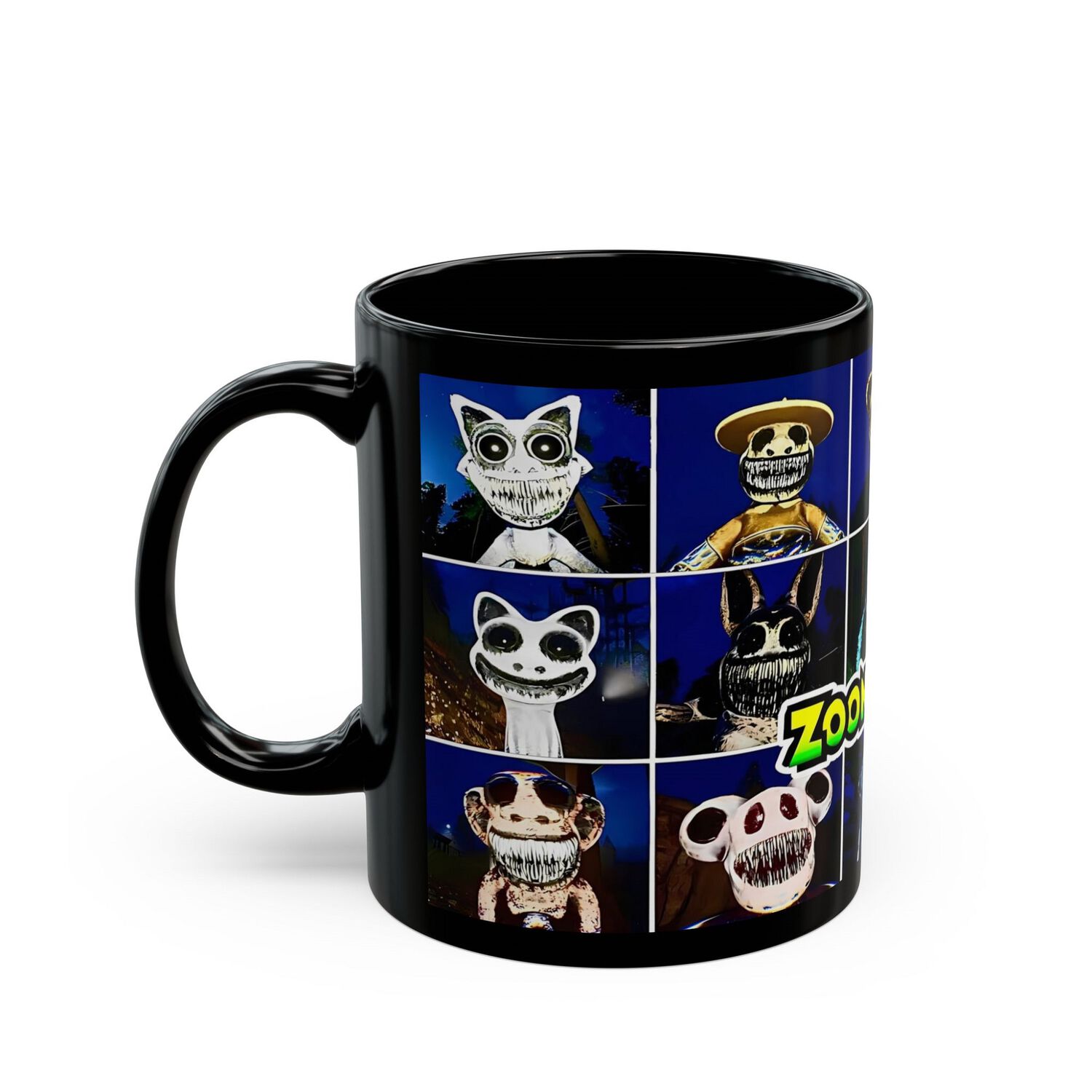 Taza Negro Estampado Zoonomaly Personajes 325ml image number 1.0