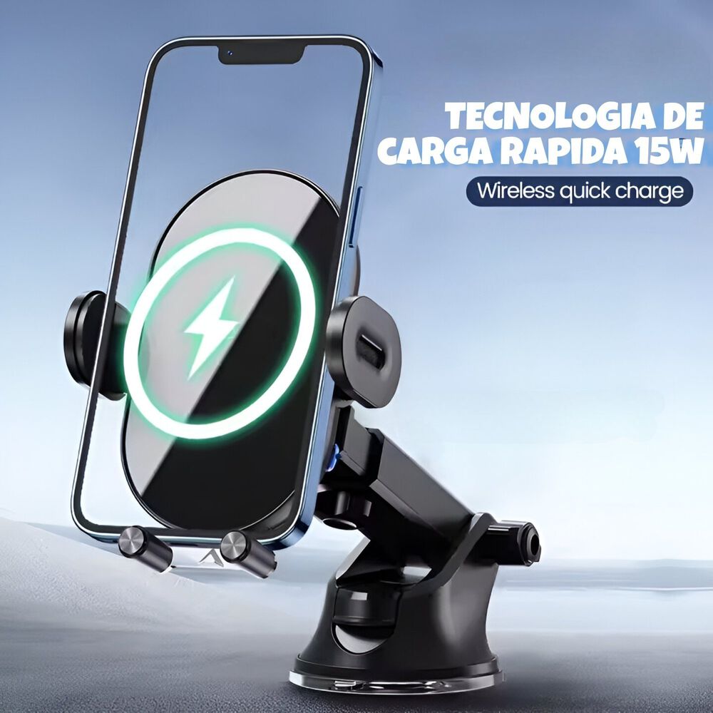 Soporte De Auto Con Carga Inal&aacute;mbrica 15w Tecmaster Tm200543 image number 8.0