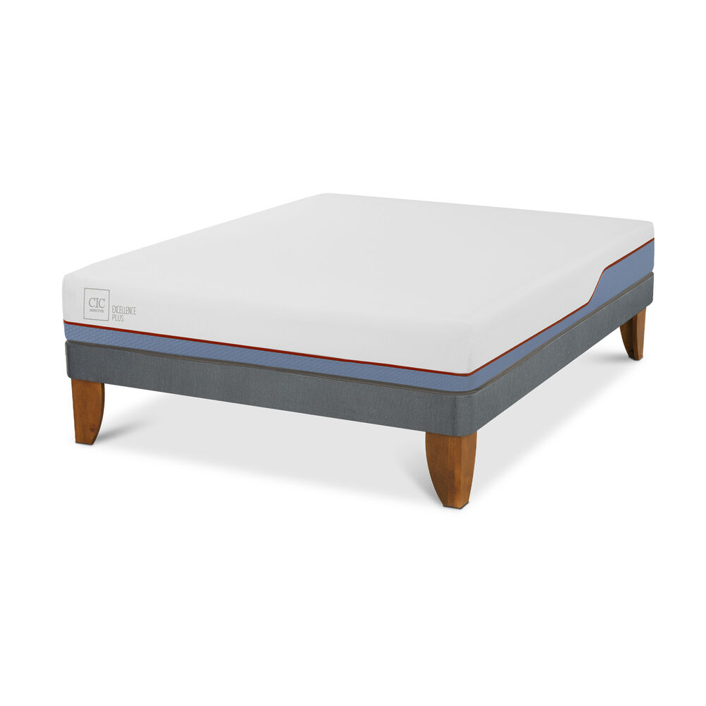 Cama Europea Cic Excellence Plus / 2 Plazas / Base Normal + Set de Maderas Milan image number 2.0