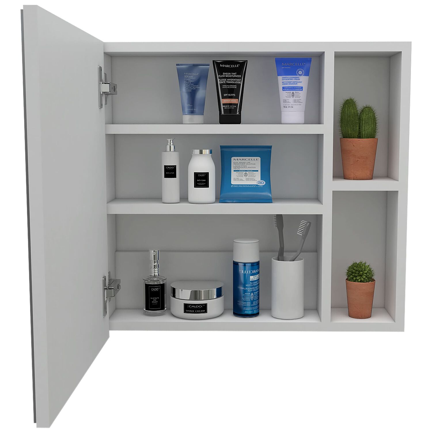Botiquin De Ba&ntilde;o 1 Puerta 47.3x50x12.2 Cm Blanco image number 1.0