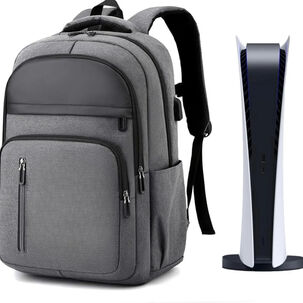 Bolso Mochila Transporte Antigolpes Para Playstation 5 Ps5 Gris Elegante