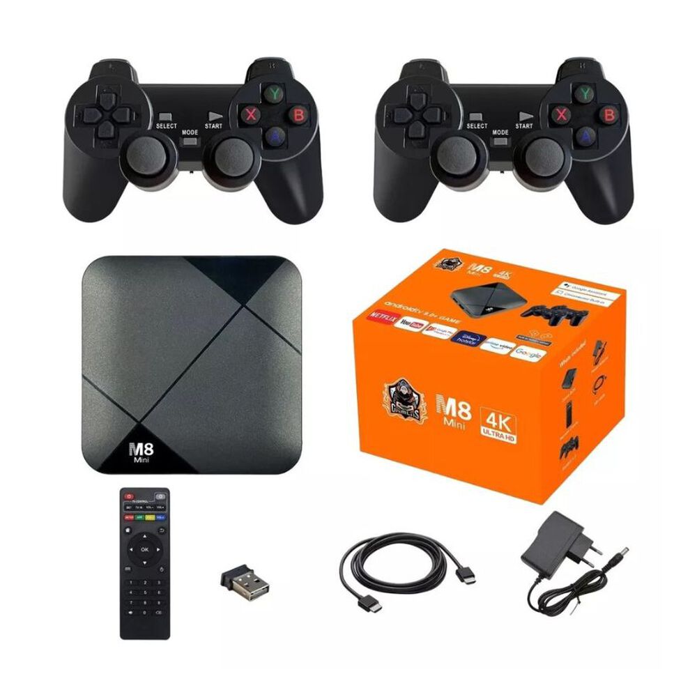 Juego 2 Controles 4k Mini Tv Consola Retro M8 Ultra Hd image number 0.0