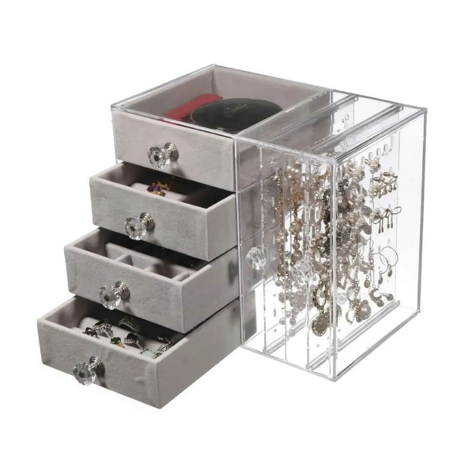 Organizador De Joyas Joyero Acr&iacute;lico Con Cajones Y Exhibido image number 4.0