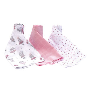 Set 3 Pa&ntilde;ales Tuto Rosado Ni&ntilde;as