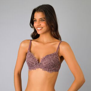 Sosten Copas Push Up Encaje Flor Flores Mujer 13504-272
