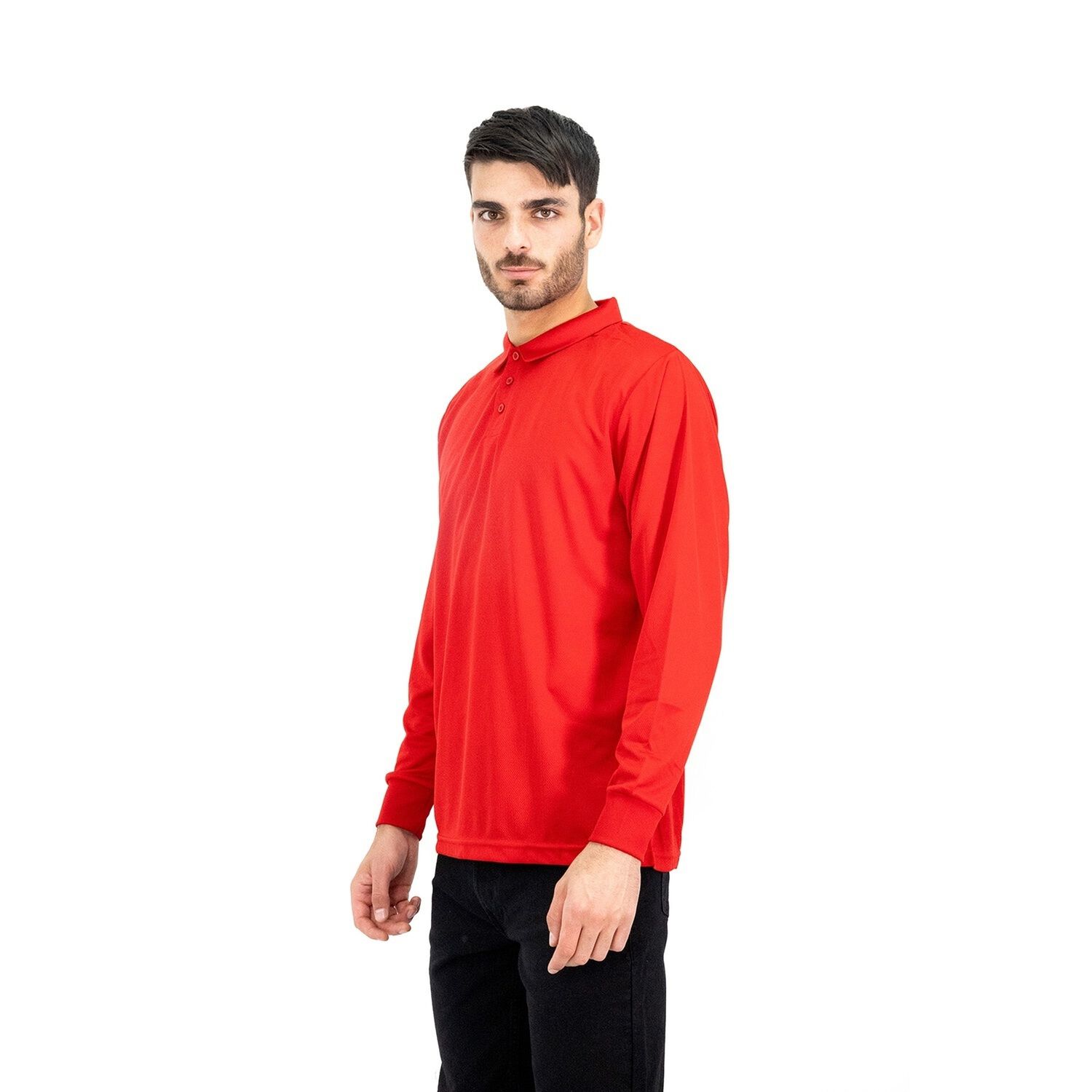 Polera Cooldry Quebec Manga Larga Rojo Hombre image number 1.0