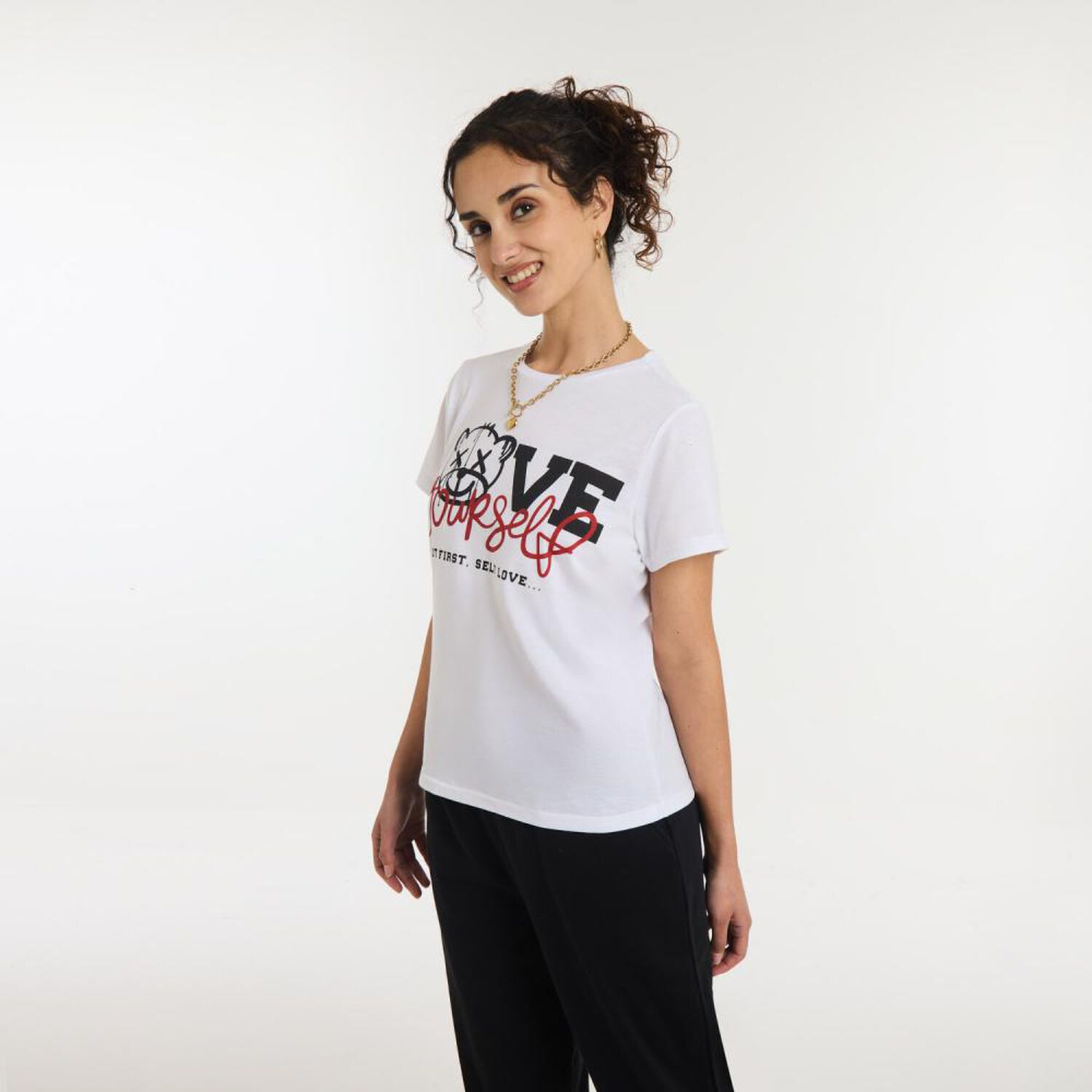 Polera Print Animales Manga Corta Cuello Redondo Mujer Freedom image number 2.0