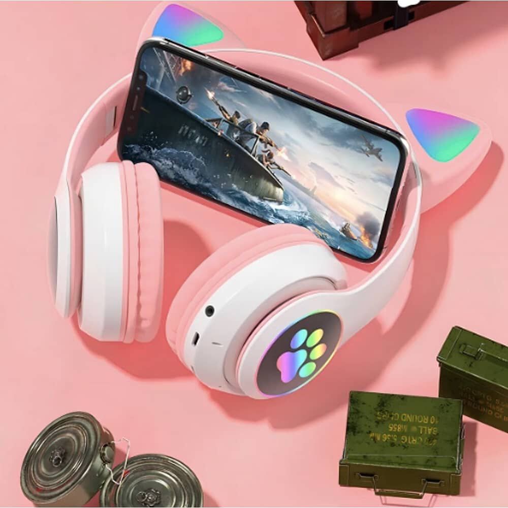 Aud&iacute;fonos Gamer Inal&aacute;mbricos Verdes Con Luz Led image number 4.0