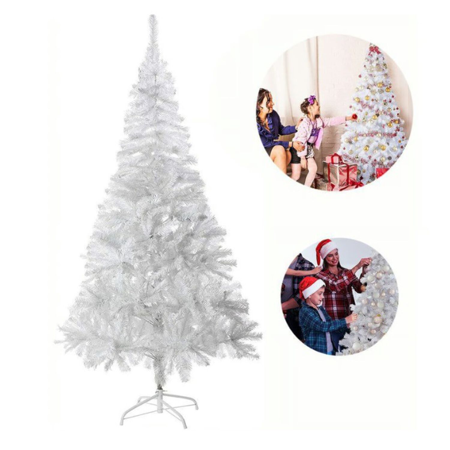 &Aacute;rbol Navide&ntilde;o Blanco 2.10 Cm Artificial Frondoso image number 1.0