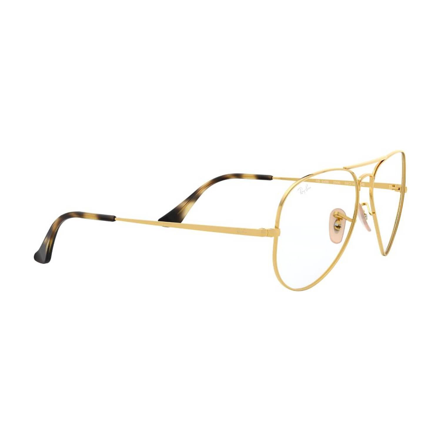 Lentes &Oacute;pticos Aviator Dorado Ray-ban Optical image number 10.0