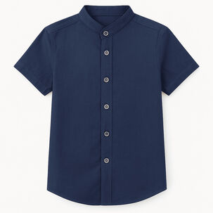 Camisa Niño Lino Manga Corta Fresca Y Elegante