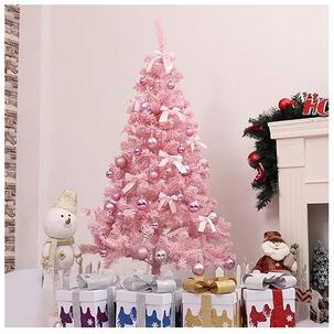 Árbol De Navidad Artificial Altura 180cm Color Rosa