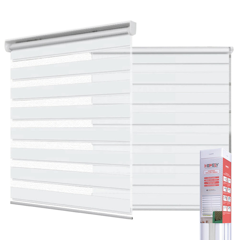 Cortinas Roller Duo 100% Dia Y Noche Zebra 120x200cm Homely image number 0.0