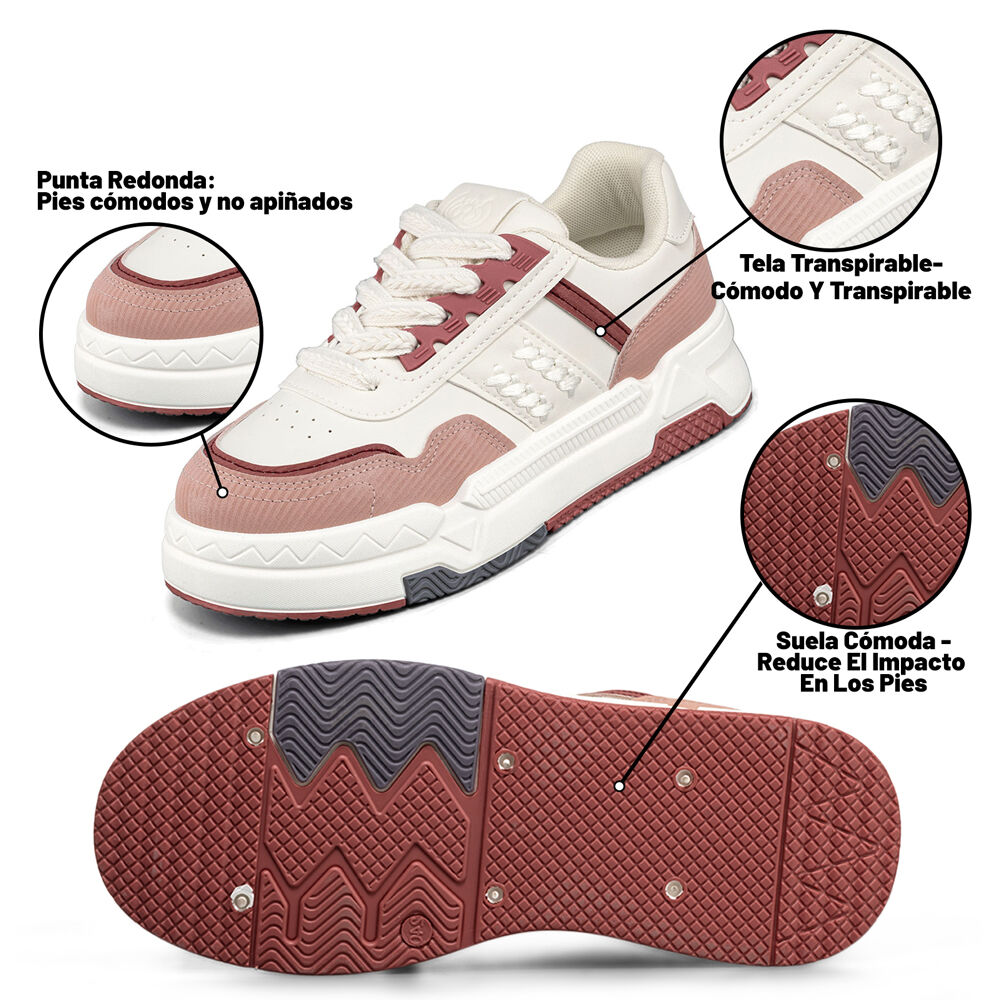 Zapatilla Deportiva Casual De Colores Mujer Weide Lt135 image number 7.0