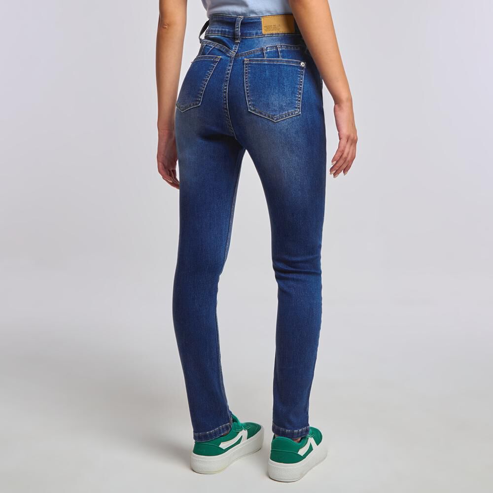Jeans Leggins Tiro Alto Push Up Mujer Freedom image number 1.0