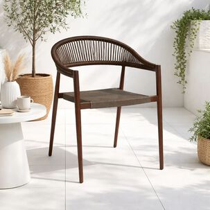 Silla De Terraza Douce - Aluminio Y Rattan
