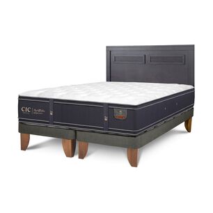 Cama Europea Cic Linea Premium / 2 Plazas / Base Dividida + Respaldo
