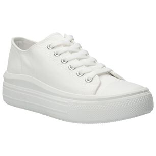 Zapatilla Urbana Mujer Azaleia Lona Blanco